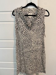 Kate Spade New York Safari Animal Print V-Neck Shift Sleeveless Dress M