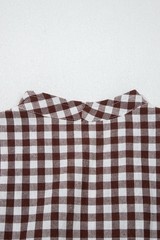 Gingham Zip-Front Midi Dress