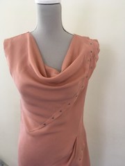 Edun Peach Silk Dress Size US 6 UK 10