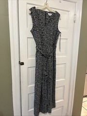 Calvin Klein Women&rsquo;s 12 Sleeveless Wide Leg Jumpsuit Back Zip Pockets NWT (ls)