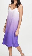 NWT Equipment Jules Hyacinth Purple Multi Ombre 100% Silk Slip Dress Size Small