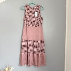 TED BAKER Izzie polka dot-print woven midi dress Size TB1 UK8 BNWT