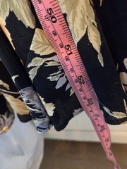 Vtg 80s Casual Corner Dark Floral Maxi Dress Sz 8 Belt Cottagecore Boho Rayon