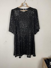 Old Navy Dress Womens XL Sequin Short Sleeve Keyhole Cocktail Party Evening