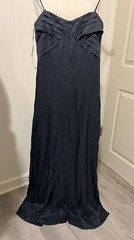 Patrizia Pepe $807 Sera Navy Blue Abito Maxi Dress Formal Made in Italy SILK