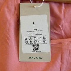 Halara Everyday Cloudful High Low Workout Dress Pink Racerback Shelf Bra Large