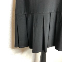 WHBM black silver beaded neckline pleated hem sleeveless dress size Large
