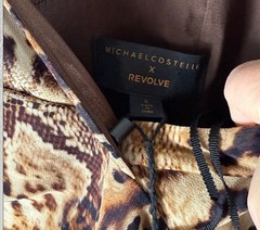 Michael Costello × REVOLVE Natalia Gown in Brown Animal Medley Size S