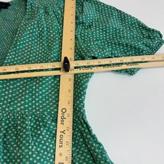 HATCH Dress Womens Size 1 Green Melanie Maternity Polka Dot Midi Puff Sleeve