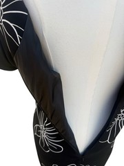 Amanda Smith Dress Womens 6 Black White Floral Sheath Shift Career Office Work
