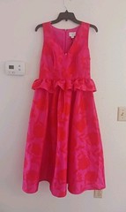 Kate Spade New York Peplum Rose Midi Dress Size 6