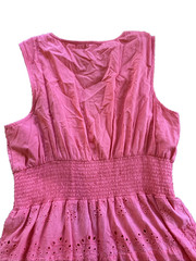 Women’s Dress XL Pink Dress Barbie-core Cottage-core Boho Eyelet Tiered Midi