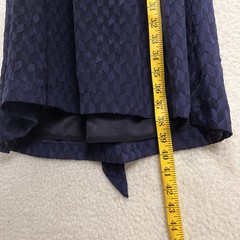 NWOT ModCloth Dress Womens S Navy Blue Chevron Sleeveless Belted Pockets