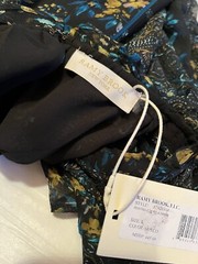 NWT Ramy Brook Camilla silk mini dress size L pull on dry clean green floral