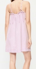 Old Navy Purple Gingham Straight Neck Adjustable Tie Strap Shift Mini Dress L