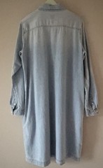 Gap Denim Shirt Dress Light Wash Chambray Button Front Pocket Casual Size Large