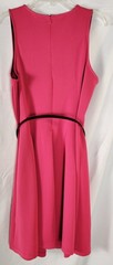 Worthington Hot Pink Belted Classic/Old-Money/Retro-Preppy Fit-Flare Dress XL