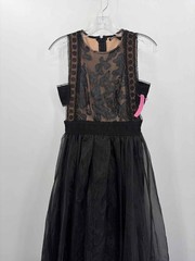 Pre-Owned INA Black Size Medium Maxi Evening Gown