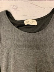 Story Cold Shoulder Dress With Ruffle Gray Long Sleeve Women’s Size Large