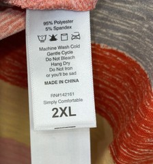 NWT LuLaRoe 2XL Green Blue Red Peach Yellow Gray White Striped Jessie Dress