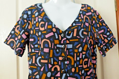 Princess Highway Size 6 Multicoloured Modern Art Maxi Dress Linen Blend
