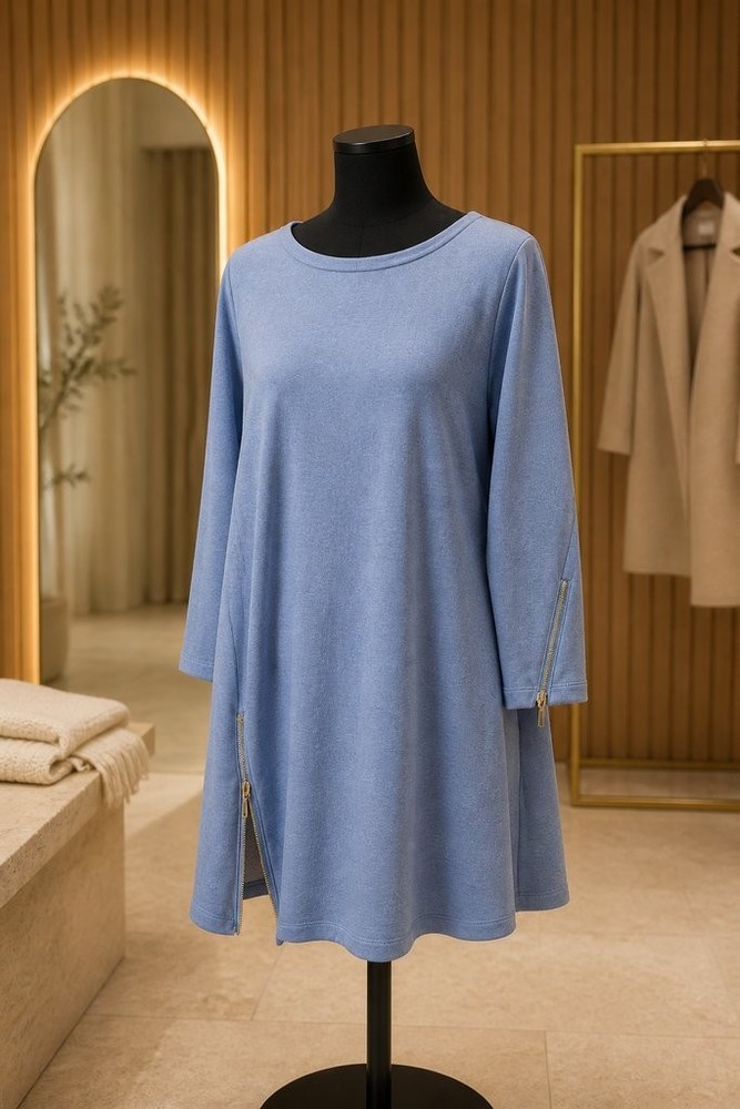 H By Halston Blue Tunic Dress 1x