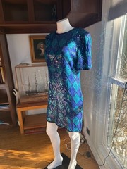 Creative Creations Blue/Purple Sequin Woman&rsquo;s Dress Size 12