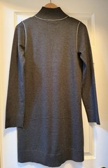 NWOT MAX STUDIO Charcoal Gray Long Sleeve Mock Turtleneck Sweater Dress-Small