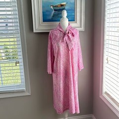 Vintage 80s 90s Anthony Richards Floral Tie Pink Dress