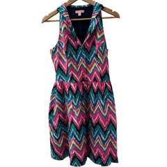 Lilly Pulitzer Sherlynn Multicolor Hearts A Flutter Dress Size 4
