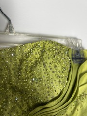 Y2K 2000s VINTAGE windsor chartreuse beaded dress Size 5