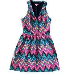 Lilly Pulitzer Sherlynn Multicolor Hearts A Flutter Dress Size 4