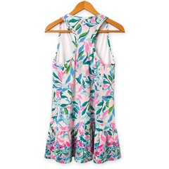Lilly Pulitzer Luxletic Mixed Doubles Dress Womens L White Floral Tennis Resort