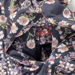 VICI Button Front Maxi Shirt Dress Sz M Blue Floral Elbow Sleeves Pockets Boho