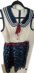 2021 Disney Cruise Line Dress Shop Sailor Style Dress Adult Medium DCL