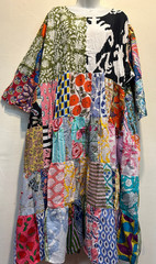 Nwt FUNKY STUFF nothing matches patch cotton maxi hippy boho DRESS 6X Free shipp