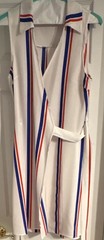 Big Shine Women&rsquo;s M V-Neck Sleeveless Striped Crepe Polyester Jumpsuit