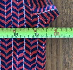 Boden Amelie Red Navy Herringbone Jersey Knit Day Dress US 8R Morocco Excellent