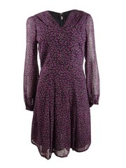 Tommy Hilfiger Women&rsquo;s Flocked Floral Chiffon Dress