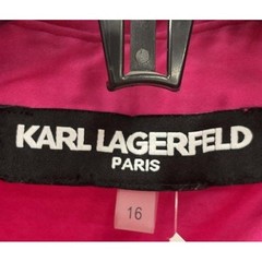 Karl Lagerfeld Paris Pink Sleeveless Cutout Shirtdress Cotton Blend Size 16