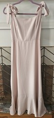 Anrabess Dusty Rose Maxi Dress, Ruched Elastic Back. Tied Shoulders. Sz. S. NWT