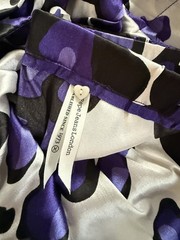 Pepe Jeans Printed White Purple Mini Dress 8 / M