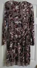 Women&rsquo;s Beautiful Simply Vera Wang Wrap Dress Size M Floral Gray Mauve Womens