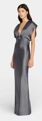 Sass and Bide Prism Maxi Evening Cocktail Dress Ash Grey AU-8/US-4 BNWT