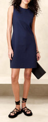 NWT!! Banana Republic RT$160 Navy Blue Everywhere Ponte Knit Sheath Dress 8 Tall