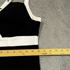 G by Guess Eila Cut Out Sheath Dress Black White Women&rsquo;s XL NWT