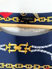 Talbots NAUTICAL-PRINT JEWEL-NECK SHIFT DRESS Medium Jersey