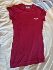 NWT Juicy Couture T-shirt Dress Women&rsquo;s Size Medium Vibrant Pink 33.5” Long