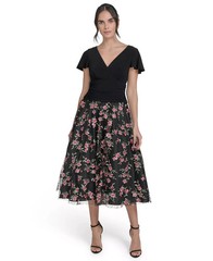 Women&rsquo;s Embroidered-Skirt Fit & Flare Dress Jessica Howard