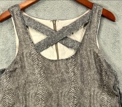 LUCCA Couture NEW Womens Large Python Mini Dress Beige Snake Sleeveless NWT
